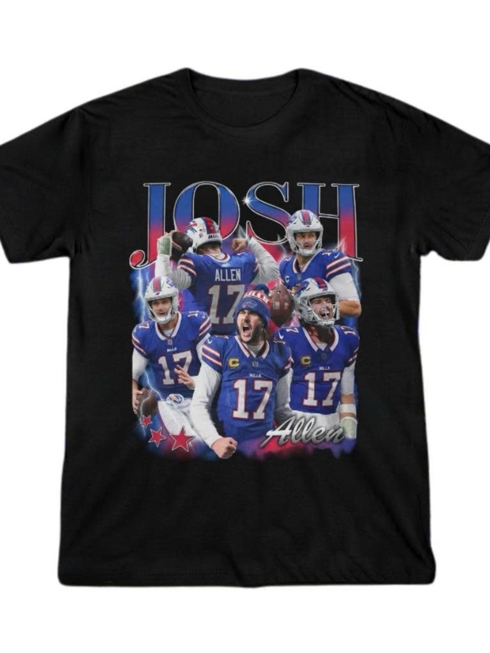 Gildan Shirt Black Josh Allen Football Graphic Tee